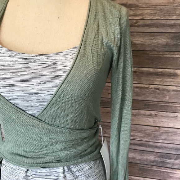 NWT LULULEMON HEART OPENER KNIT WRAP MISTY MOSS - Picture 3 of 8